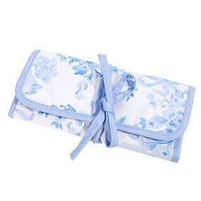 LoveShackFancy Damask Roll-Up Jewelry Organizer