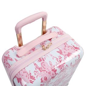 LoveShackFancy Pink Damask Hardsided Carry-on Luggage