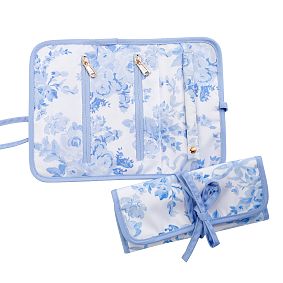 LoveShackFancy Damask Roll-Up Jewelry Organizer
