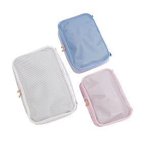 LoveShackFancy Mixed Print Ruffle Packing Cubes, Set of 3