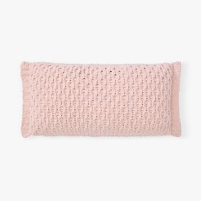 Chenille Knit Lumbar Pillow