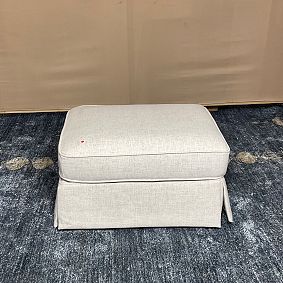 Open Box: Auburn Ottoman (28") - Eco Performance Textured Weave Oatmeal
