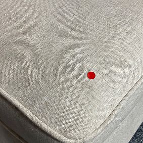 Open Box: Auburn Ottoman (28") - Eco Performance Textured Weave Oatmeal