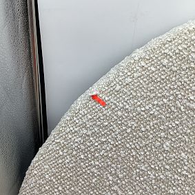 Open Box: Round No Nails Dorm Headboard, Twin - Chunky Boucle Ivory