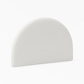 Open Box: Round No Nails Dorm Headboard, Twin - Chunky Boucle Ivory