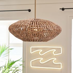 Woven Semi-Flush Mount (36.5")