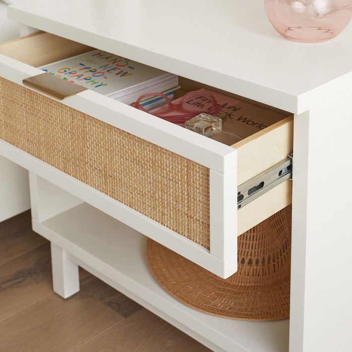 Westly Nightstand: Cane & Wood Storage | Pottery Barn Teen