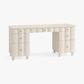 Fluted Storage Desk (61"w x 19.5"d)