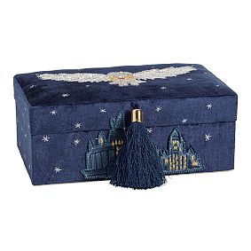 Harry Potter<sup>&trade;</sup> Hedwig<sup>&trade;</sup> Beaded Velvet Jewelry Box