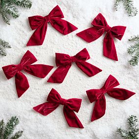 LoveShackFancy Mini Bow Ornaments, Set of 6