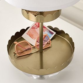 Scallop Tiered Catchall Table Lamp