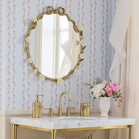 LoveShackFancy Bouquet Round Mirror (26.5"x25.5")