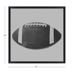 Football Framed Art, 28"x28"