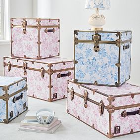 LoveShackFancy Garden Damask XXL Dorm Trunk (36")