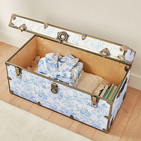 LoveShackFancy Garden Damask XXL Dorm Trunk (36")