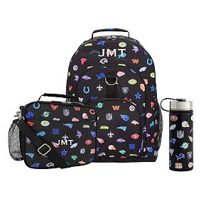 Gear-Up NFL Backpack and Cold Pack Lunch Box Bundle, Set of 3