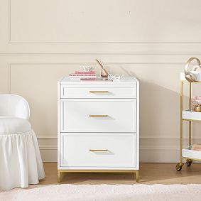 Blaire Flip Top Desk with Mirror (24"w x 20.75"d)