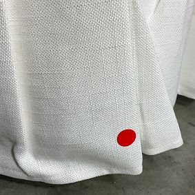 Open Box: LoveShackFancy Tufted Swivel Vanity Chair - Performance Linen Blend White