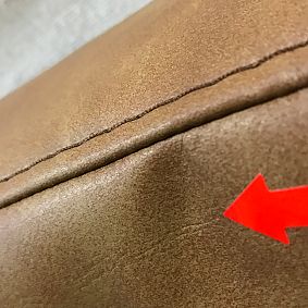 Open Box: Square Smart No Nails Dorm Headboard, Twin - Faux Leather Caramel