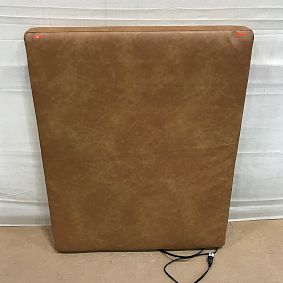 Open Box: Square Smart No Nails Dorm Headboard, Twin - Faux Leather Caramel
