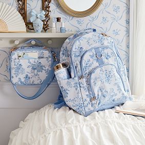 Gear-Up LoveShackFancy Blue Damask Backpack