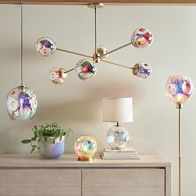 Iridescent Globe Chandelier (37")