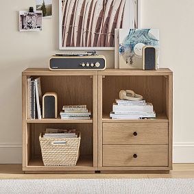 Keaton 2-Drawer &amp; Cubby Bookcase (44")
