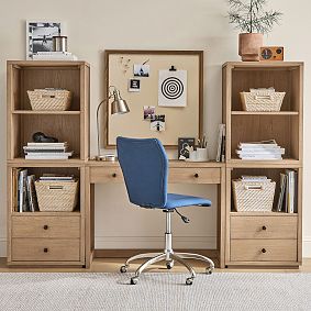 Keaton Writing Desk &amp; Bookcase Super Set (84"w x 17"d)