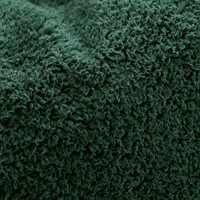 Large Sherpa Forest Green Bean Bag Chair