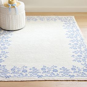 LoveShackFancy Floral Border Reversible Washable Rug