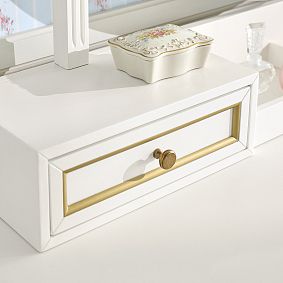 LoveShackFancy Parisian Storage Vanity Desk (56"w x 20.5"d)