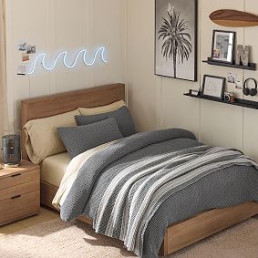 Washed Waffle Weave Duvet Cover