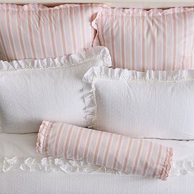 Hill House Home Embroidered Scallop Stripe Duvet Cover
