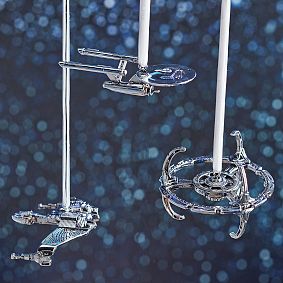 <em>Star Trek</em><sup>&trade;</sup> Ornaments Silver, Set of 3
