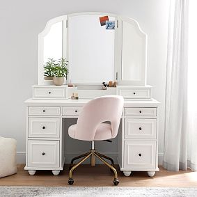 Chelsea Smart Storage Vanity Desk Super Set (54.5"w x 21.5"d)
