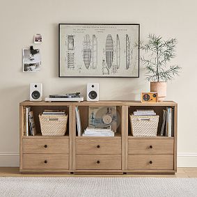 Keaton 2-Drawer Bookcase, Set of 3 (66")