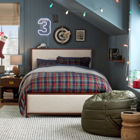 Plaid Player Bedroom