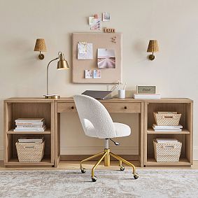 Keaton Writing Desk &amp; Bookcase Set (84"w x 17"d)