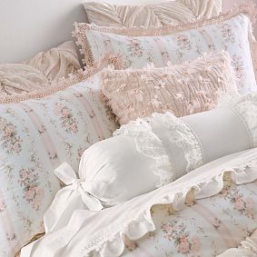 LoveShackFancy Sweet Bows Fur Pillow