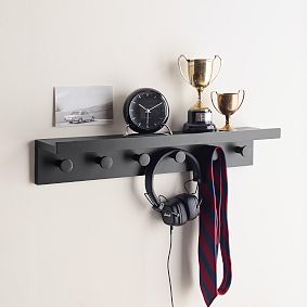 No Nails Ledge With Hooks (24")