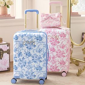 LoveShackFancy Pink Damask Hardsided Carry-on Luggage