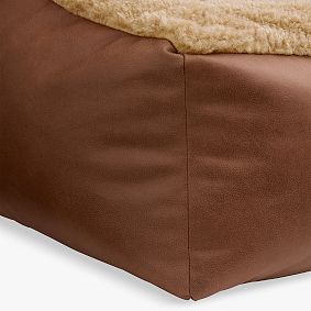 Large Faux Shearling Fur Modern Bean Bag Lounger
