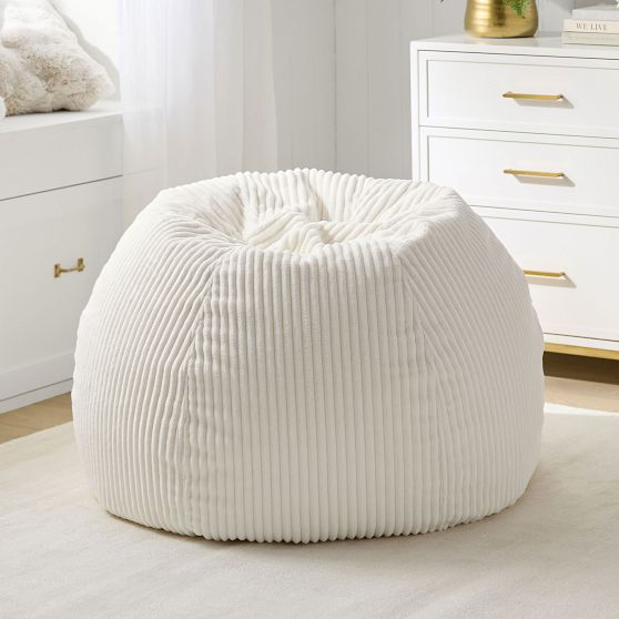 Large LoveShackFancy Garden Damask Blue Bean Bag Chair Slipcover