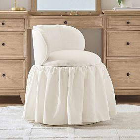 Mallory Skirted Storage Vanity Chair