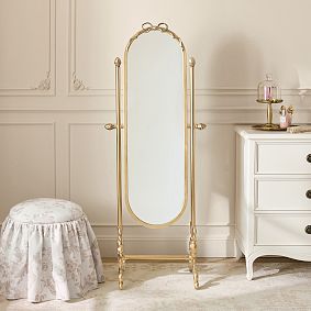 LoveShackFancy Bow Swivel Floor Mirror