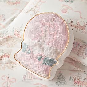 LoveShackFancy Paris Snow Globe Needlepoint Pillow