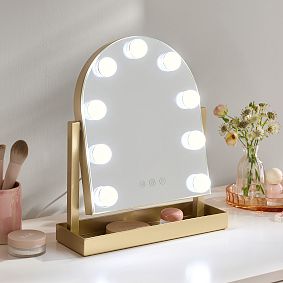 Marquee Mini LED Arched Vanity Mirror (12"x14.25")