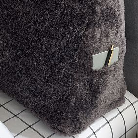 Faux Shearling Wedge Pillow