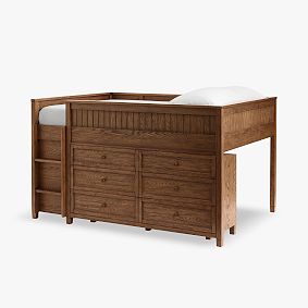 Beadboard Full Low Loft Bed