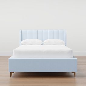 Avalon Channel Stitch Upholstered 2-Drawer Storage Bed